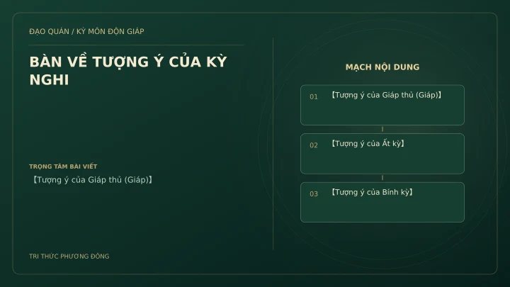 Sơ đồ Kỳ Môn: BÀN VỀ TƯỢNG Ý CỦA KỲ NGHI