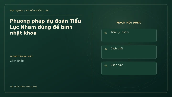 Sơ đồ Kỳ Môn: Phương pháp dự đoán Tiểu Lục Nhâm dùng để bình nhật khóa