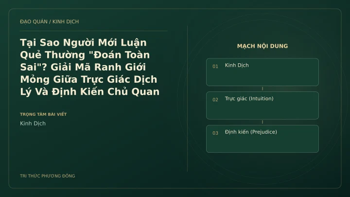 Minh họa Dịch học: Tại Sao Người Mới Luận Quẻ Thường "Đoán Toàn Sai"? Giải Mã Ranh Giới Mỏng Giữa Trực Giác Dịch Lý Và Định Kiến Chủ Quan