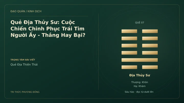 Minh họa Dịch học: Quẻ Địa Thủy Sư: Cuộc Chiến Chinh Phục Trái Tim Người Ấy - Thắng Hay Bại?