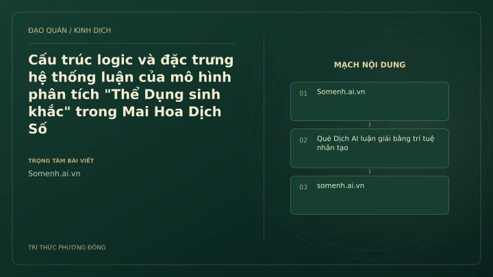Minh họa Dịch học: Cấu trúc logic và đặc trưng hệ thống luận của mô hình phân tích "Thể Dụng sinh khắc" trong Mai Hoa Dịch Số