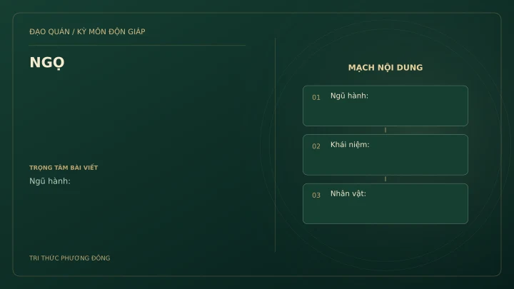 Sơ đồ Kỳ Môn: NGỌ