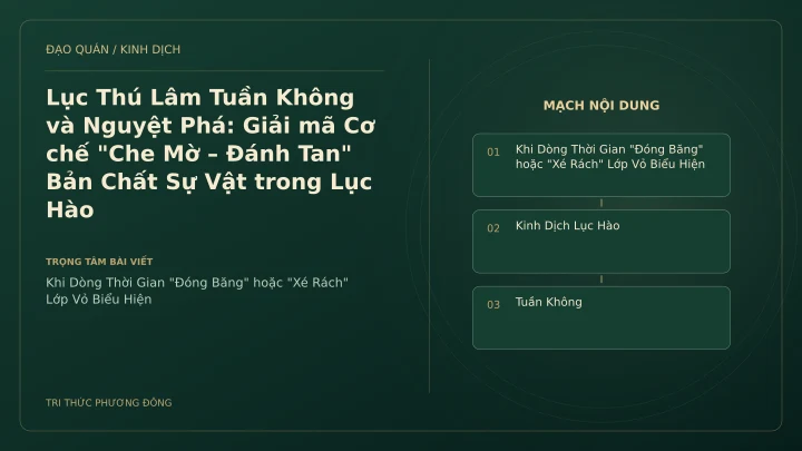Minh họa Dịch học: Lục Thú Lâm Tuần Không và Nguyệt Phá: Giải mã Cơ chế "Che Mờ – Đánh Tan" Bản Chất Sự Vật trong Lục Hào