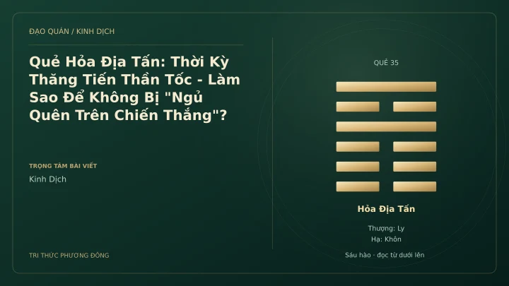 Minh họa Dịch học: Quẻ Hỏa Địa Tấn: Thời Kỳ Thăng Tiến Thần Tốc - Làm Sao Để Không Bị "Ngủ Quên Trên Chiến Thắng"?