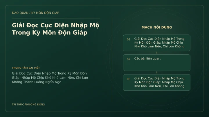 Sơ đồ Kỳ Môn: Giải Đọc Cục Diện Nhập Mộ Trong Kỳ Môn Độn Giáp