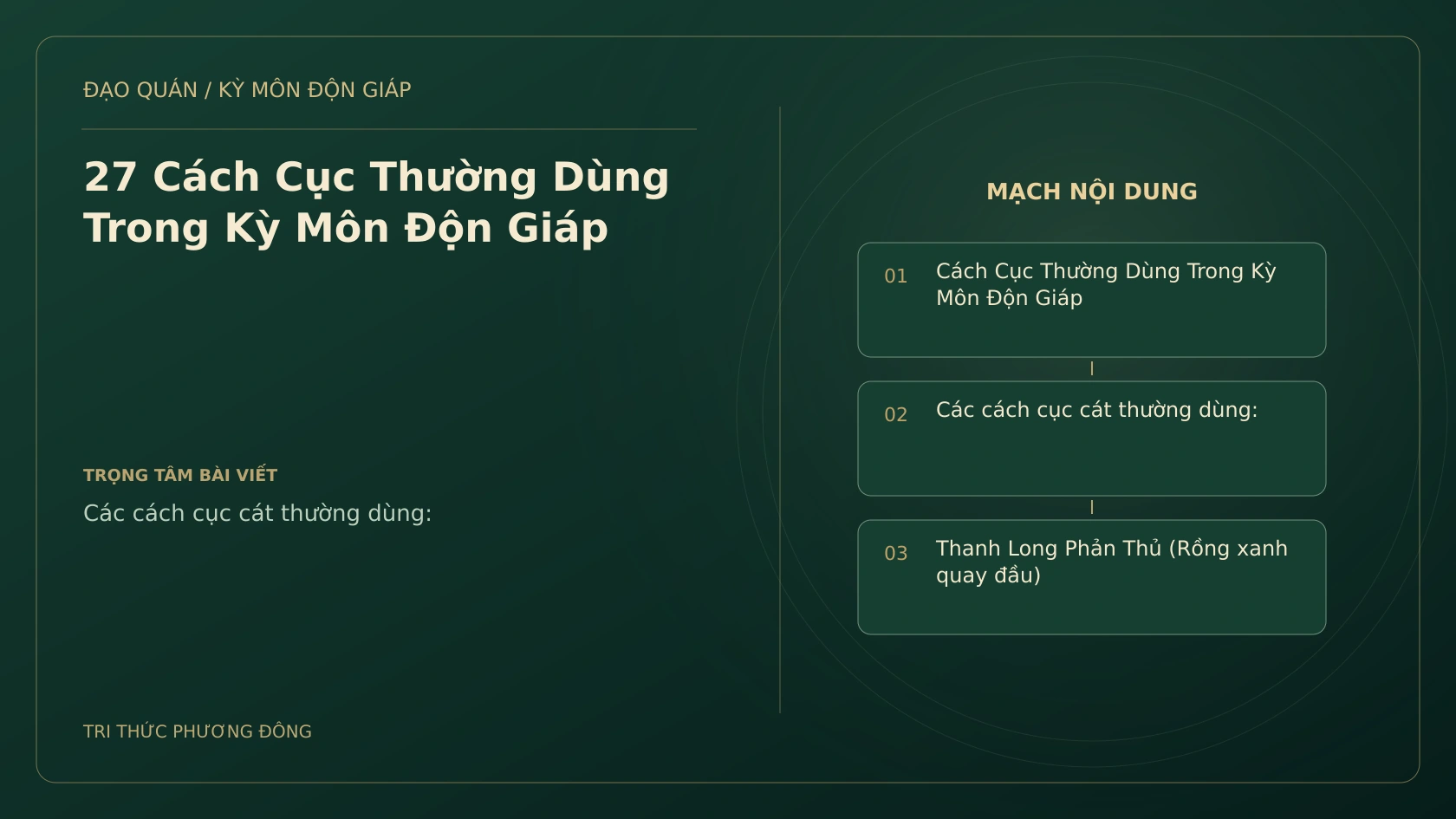 Sơ đồ Kỳ Môn: 27 Cách Cục Thường Dùng Trong Kỳ Môn Độn Giáp