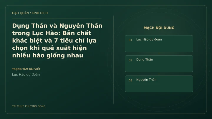 Minh họa Dịch học: Dụng Thần và Nguyên Thần trong Lục Hào: Bản chất khác biệt và 7 tiêu chí lựa chọn khi quẻ xuất hiện nhiều hào giống nhau