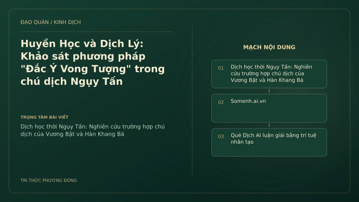 Minh họa Dịch học: Huyền Học và Dịch Lý: Khảo sát phương pháp "Đắc Ý Vong Tượng" trong chú dịch Ngụy Tấn