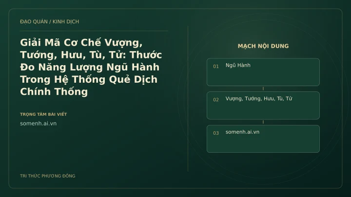 Minh họa Dịch học: Giải Mã Cơ Chế Vượng, Tướng, Hưu, Tù, Tử: Thước Đo Năng Lượng Ngũ Hành Trong Hệ Thống Quẻ Dịch Chính Thống