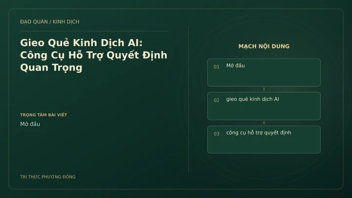 Minh họa Dịch học: Gieo Quẻ Kinh Dịch AI: Công Cụ Hỗ Trợ Quyết Định Quan Trọng
