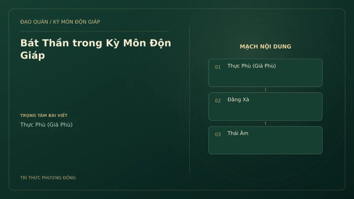 Sơ đồ Kỳ Môn: Bát Thần trong Kỳ Môn Độn Giáp