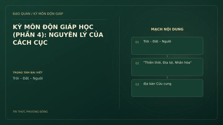Sơ đồ Kỳ Môn: KỲ MÔN ĐỘN GIÁP HỌC (PHẦN 4): NGUYÊN LÝ CỦA CÁCH CỤC