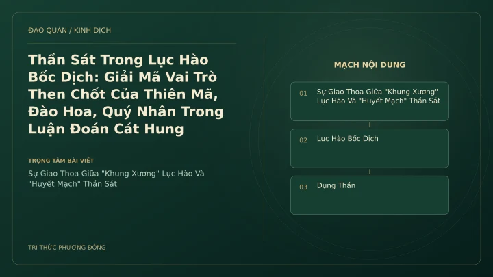 Minh họa Dịch học: Thần Sát Trong Lục Hào Bốc Dịch: Giải Mã Vai Trò Then Chốt Của Thiên Mã, Đào Hoa, Quý Nhân Trong Luận Đoán Cát Hung
