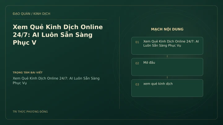 Minh họa Dịch học: Xem Quẻ Kinh Dịch Online 24/7: AI Luôn Sẵn Sàng Phục V