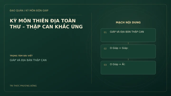 Sơ đồ Kỳ Môn: KỲ MÔN THIÊN ĐỊA TOÀN THƯ – THẬP CAN KHẮC ỨNG