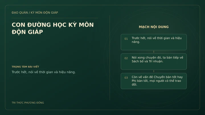 Sơ đồ Kỳ Môn: CON ĐƯỜNG HỌC KỲ MÔN ĐỘN GIÁP