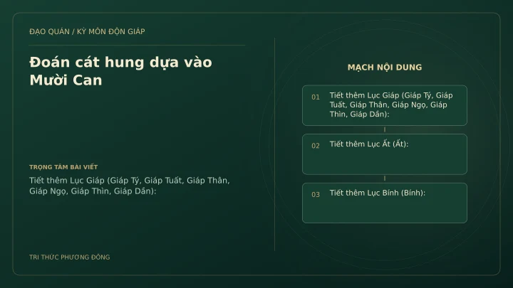 Sơ đồ Kỳ Môn: Đoán cát hung dựa vào Mười Can