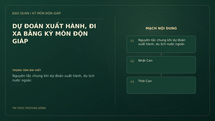 Sơ đồ Kỳ Môn: DỰ ĐOÁN XUẤT HÀNH, ĐI XA BẰNG KỲ MÔN ĐỘN GIÁP