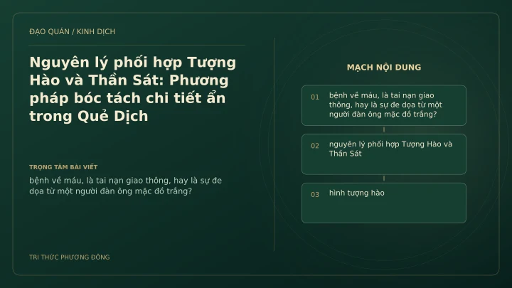 Minh họa Dịch học: Nguyên lý phối hợp Tượng Hào và Thần Sát: Phương pháp bóc tách chi tiết ẩn trong Quẻ Dịch