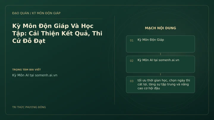 Sơ đồ Kỳ Môn: Kỳ Môn Độn Giáp Và Học Tập: Cải Thiện Kết Quả, Thi Cử Đỗ Đạt