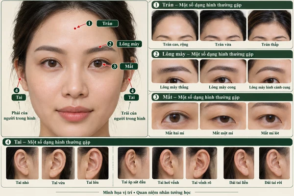 Minh họa vị trí và đường nét cho bài: Thần sắc người thường bị oan uổng, dễ vướng tai ương