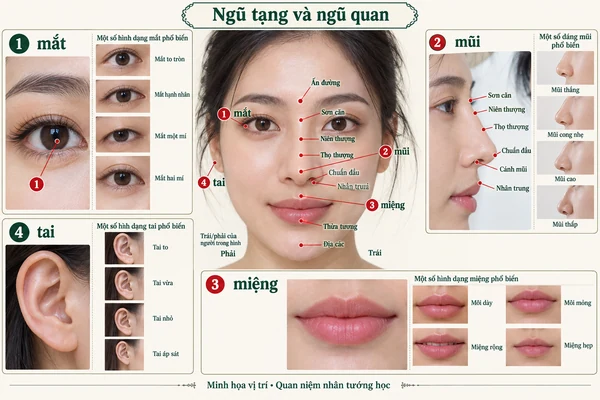 Minh họa vị trí và đường nét cho bài: Thần khí con người ẩn giấu ở đâu?